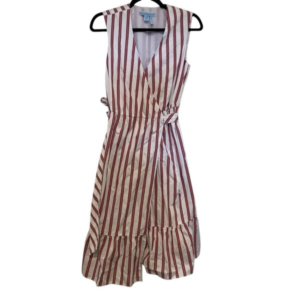 Draper James Stripe Faux Wrap Tank Dress Size 4 - Picture 7 of 10
